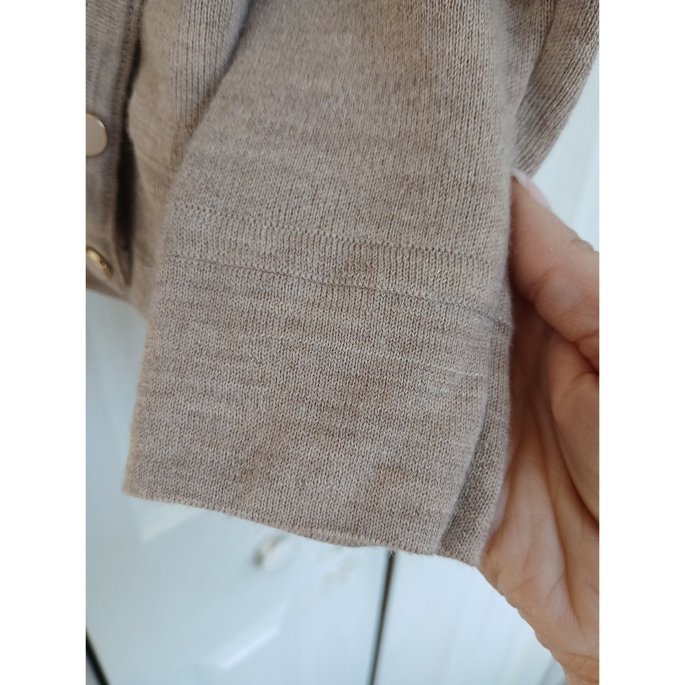 J. Mclaughlin Womens Merino Wool Button SnapDetail Sweater Top Brown Size Medium - Picture 4 of 8